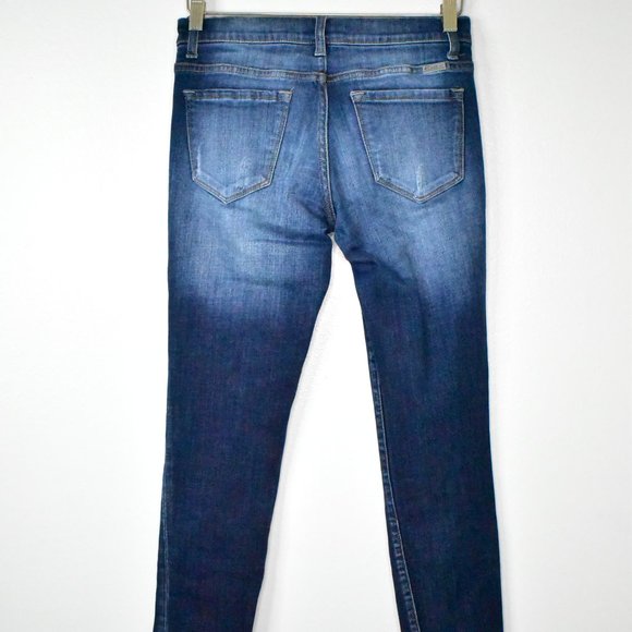 KanCan Jeans Womens 27 Mid Rise Destructed Skinny Distressed Stretch Denim Fray - Picture 9 of 14